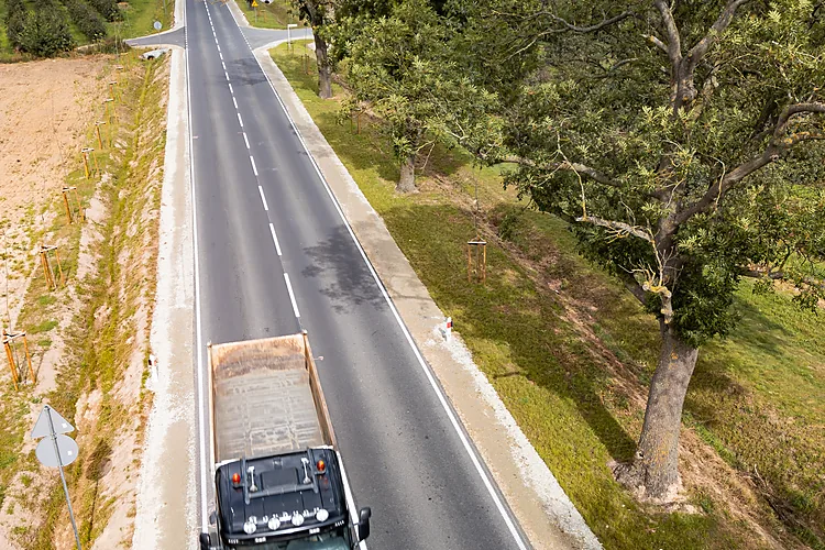 Rozbudowana droga wojewódzka nr 116 w Gminie Pniewy